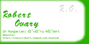 robert ovary business card